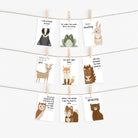 Set of 9 Minimalist Bible Verse Woodland Postcards for Children - Dolly and Fred Designs