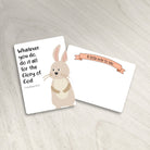 Set of 9 Minimalist Bible Verse Woodland Postcards for Children - Dolly and Fred Designs