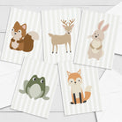 Set of 9 Minimalist Woodland Postcards for Children - Dolly and Fred Designs