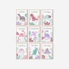 Set of 9 Pink Dinosaur Affirmation prints - Dolly and Fred Designs