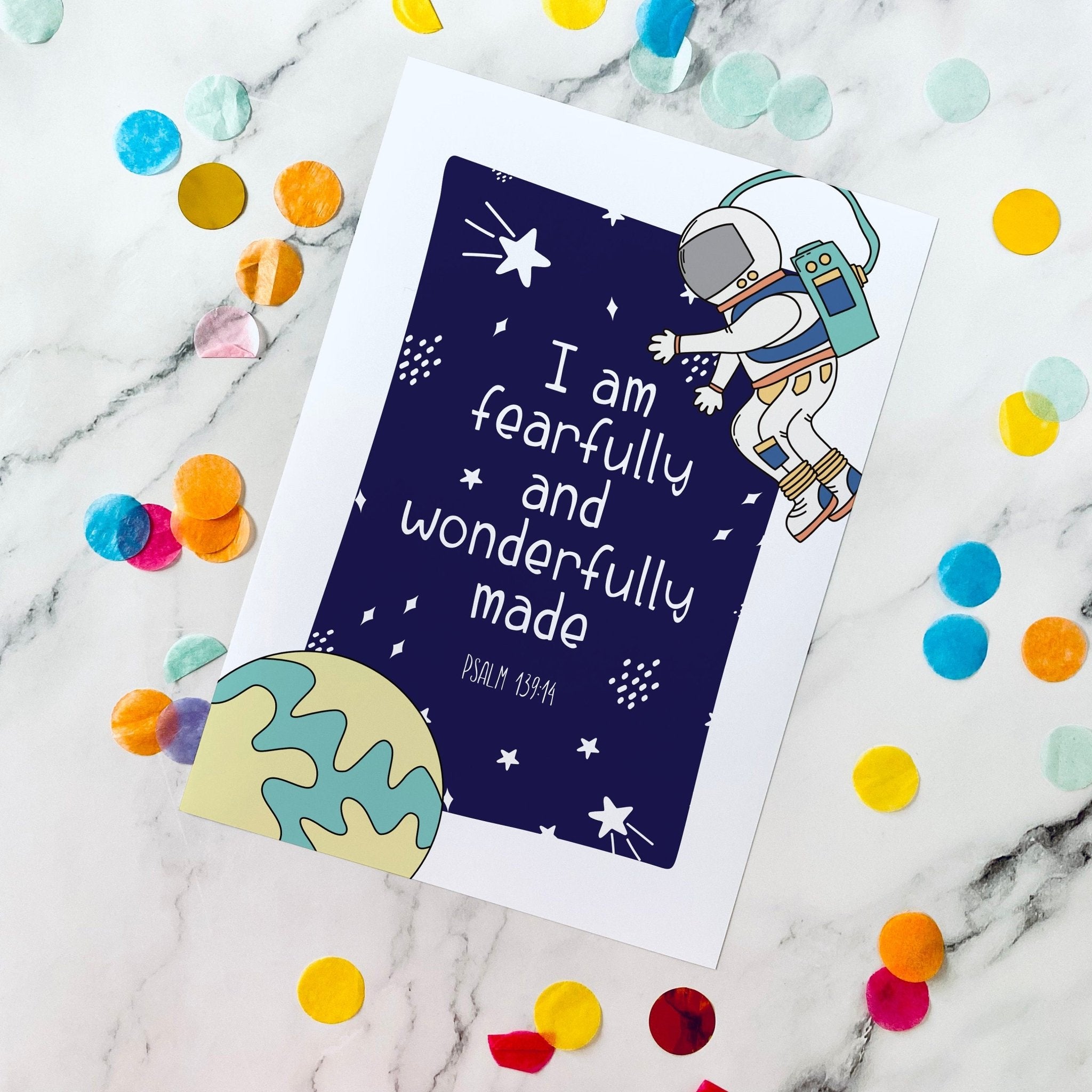 Space Bible Verse Print Set of 3 - Dolly and Fred Designs