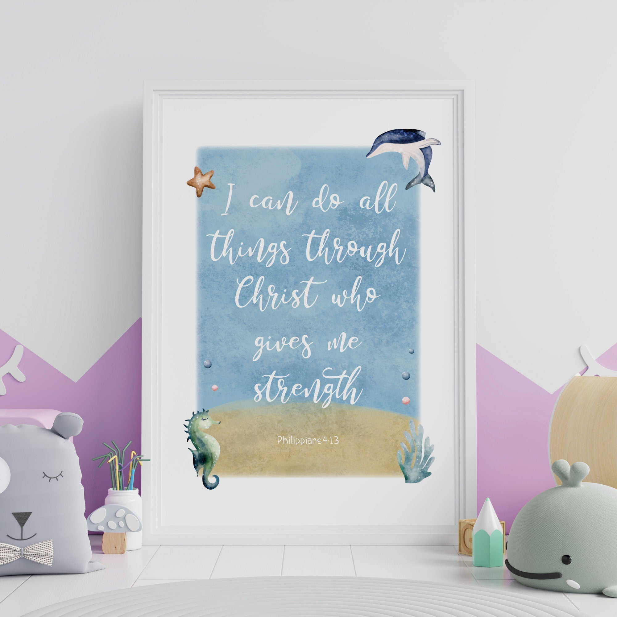 Under the Sea Bible Verse Print Set of 3 - Dolly and Fred Designs