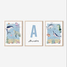 Under the Sea Initial Nursery Print Set - Dolly and Fred Designs