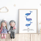 Whale Nursery Bible Verse Print - Dolly and Fred Designs