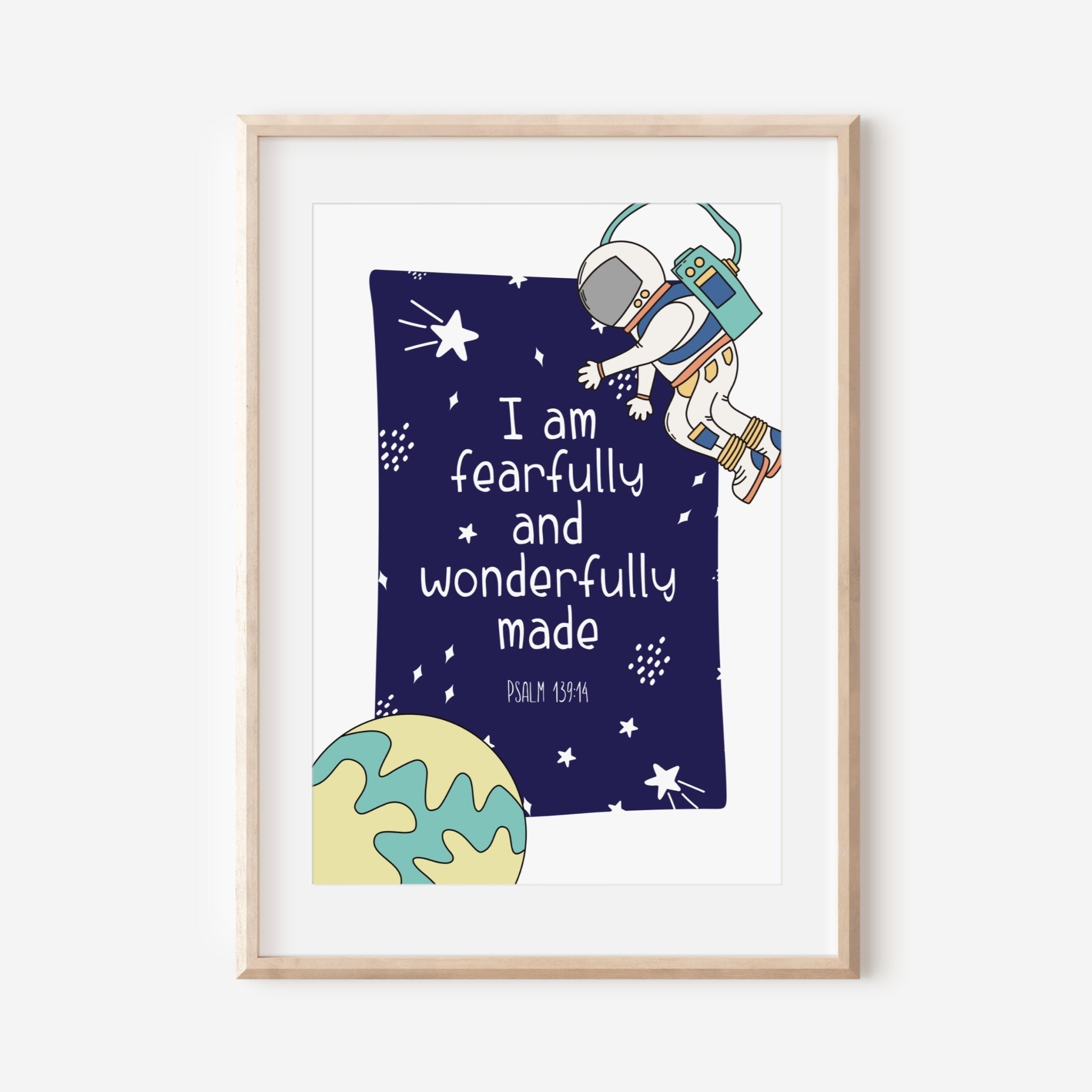 Wonderfully Made Space Print - Dolly and Fred Designs