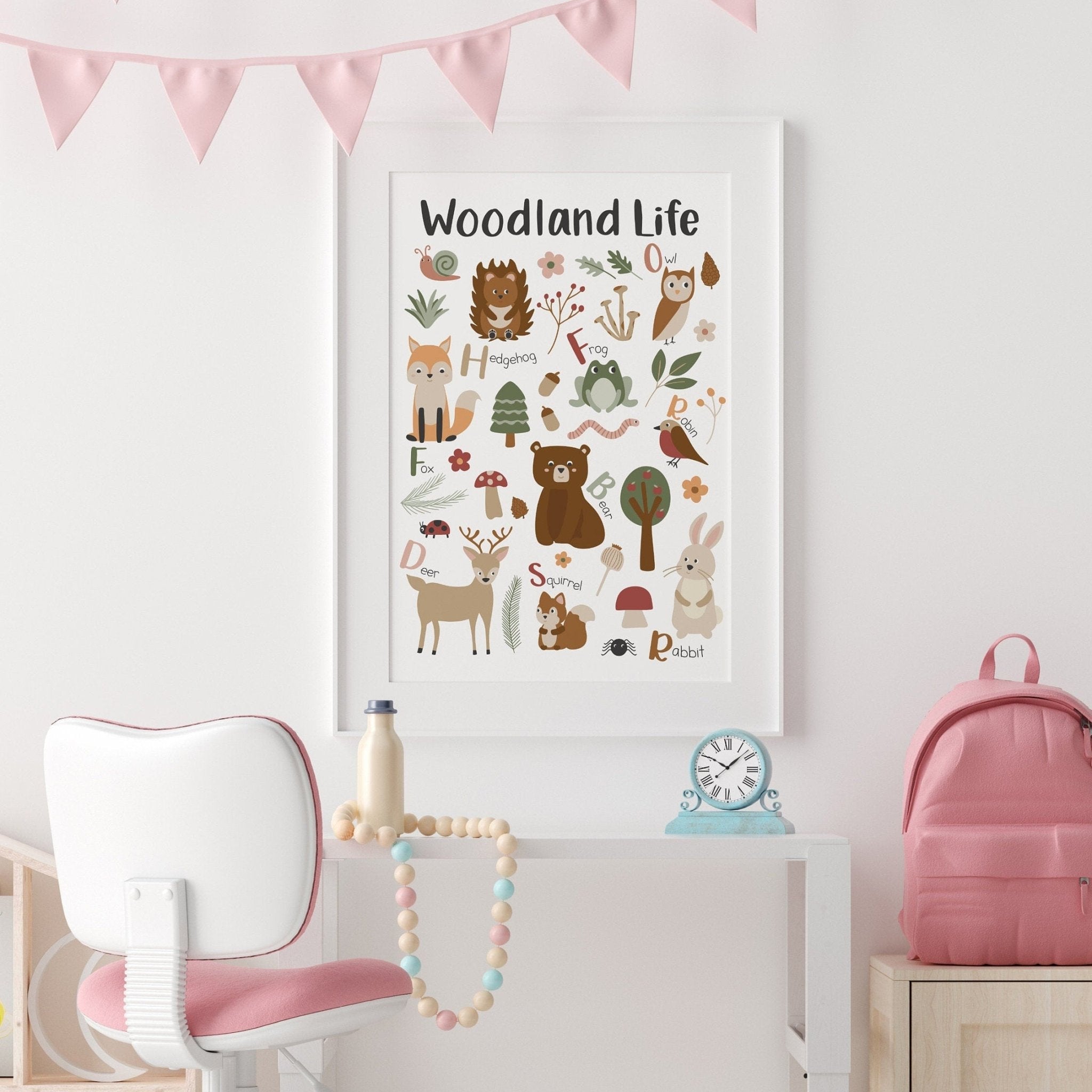 Woodland Life Nursery Print - Dolly and Fred Designs