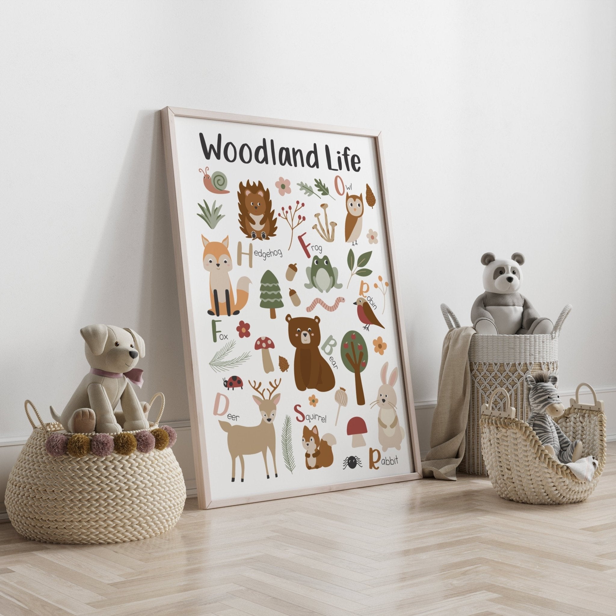 Woodland Life Nursery Print - Dolly and Fred Designs