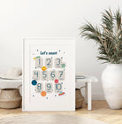 Bright Educational Space Prints Set of 6 - Dolly and Fred Designs