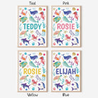 Bright Ocean Animals Bible Verse Nursery Print set - Dolly and Fred Designs