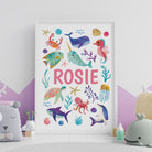 Bright Ocean Animals Bible Verse Nursery Print set - Dolly and Fred Designs