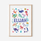 Bright Ocean Animals Name Print - Dolly and Fred Designs