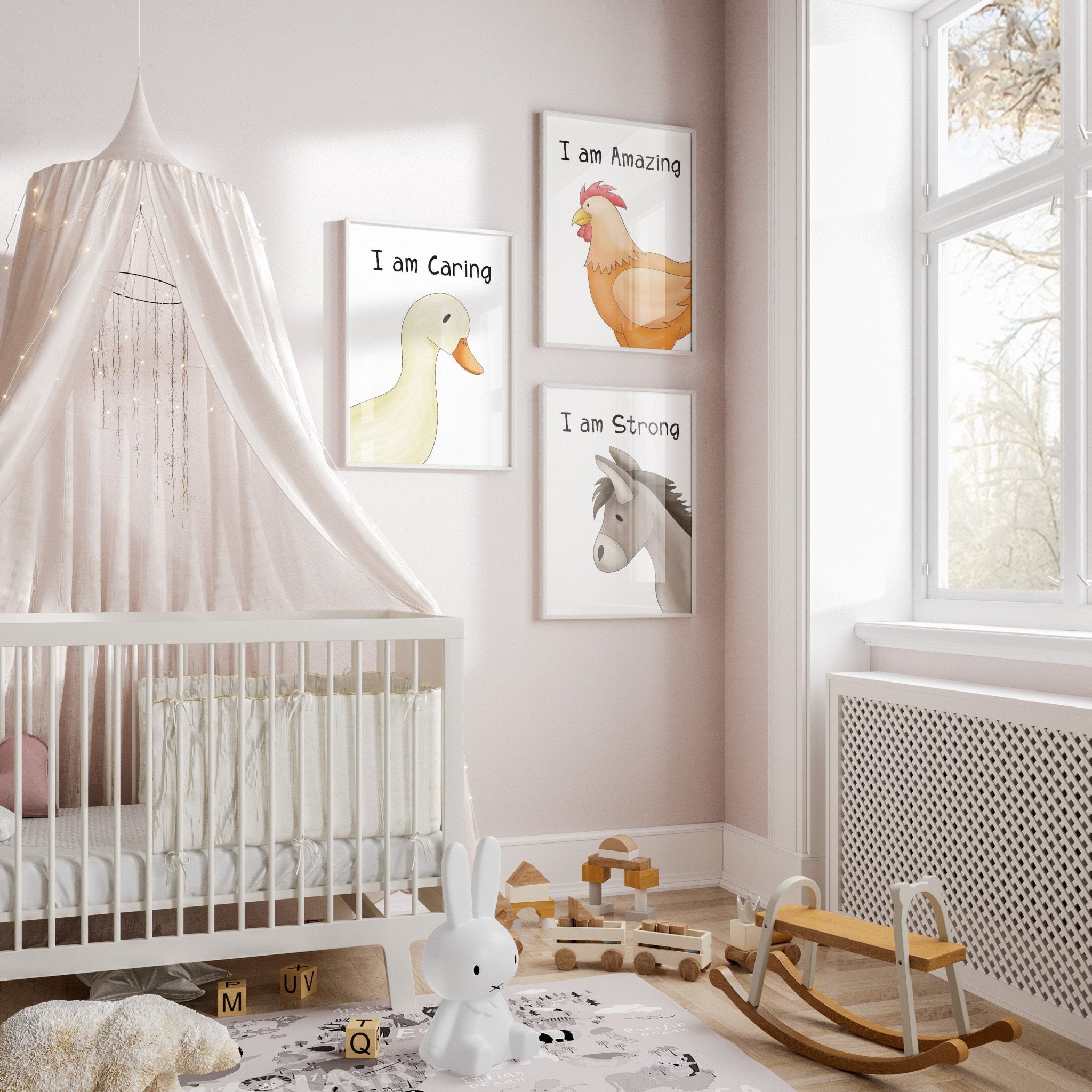 Children's farm animal nursery prints - Dolly and Fred Designs