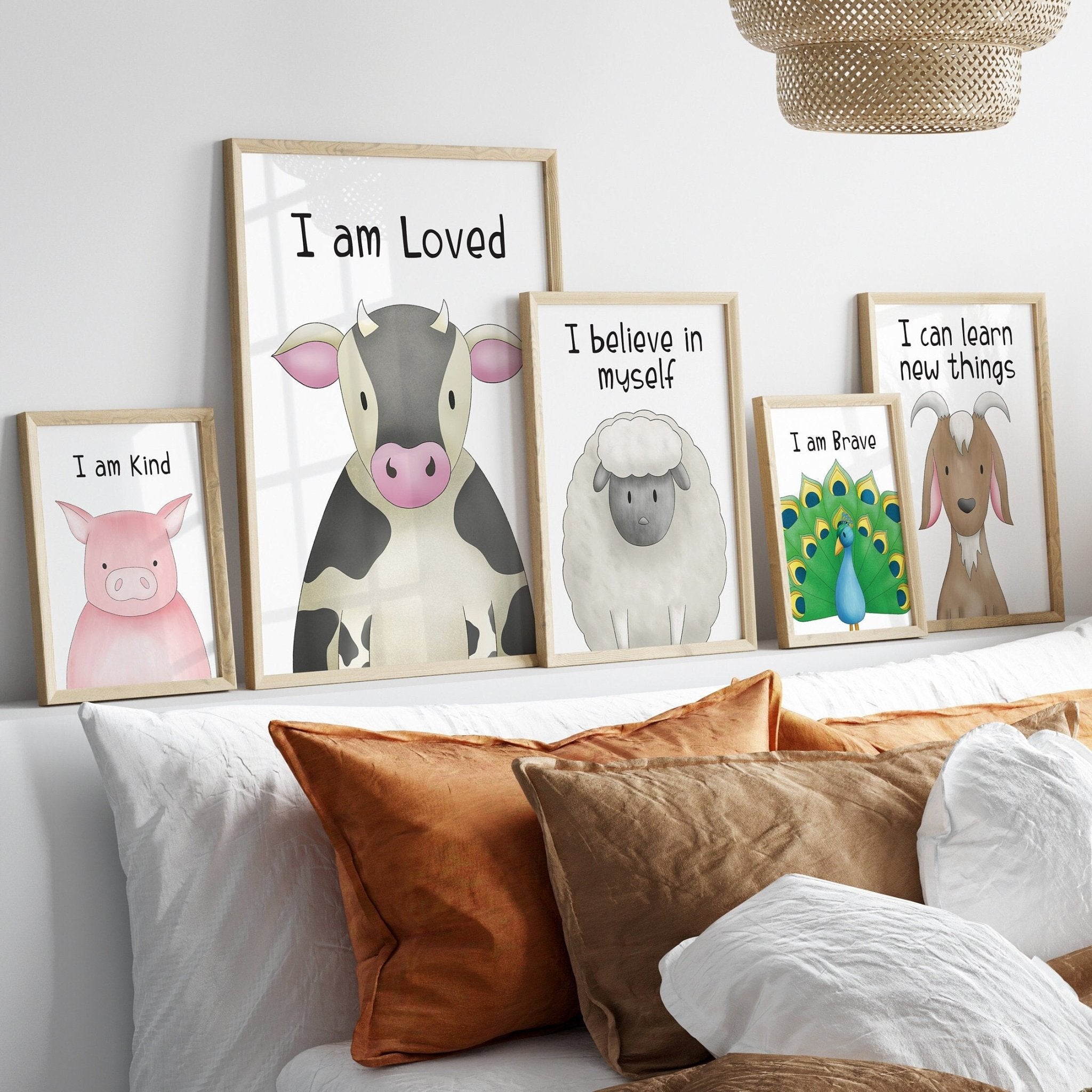 Children's farm animal nursery prints - Dolly and Fred Designs