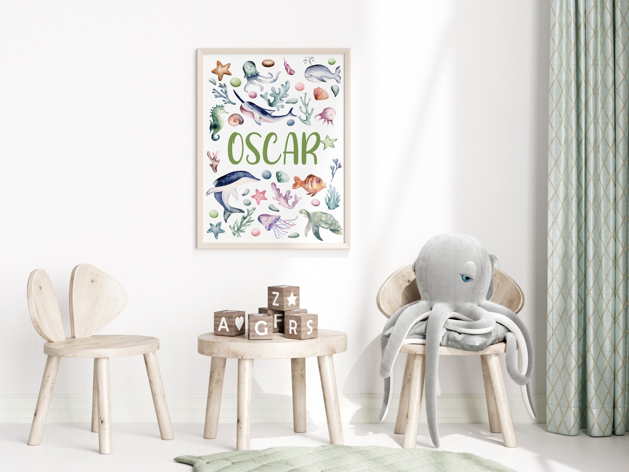 Custom sales nursery prints