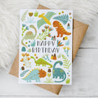 Cute Dinosaur Birthday Card, A5 - Dolly and Fred Designs