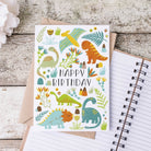 Cute Dinosaur Birthday Card, A5 - Dolly and Fred Designs