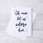 Let us adore him christmas card - Dolly and Fred Designs