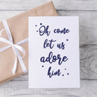 Let us adore him christmas card - Dolly and Fred Designs