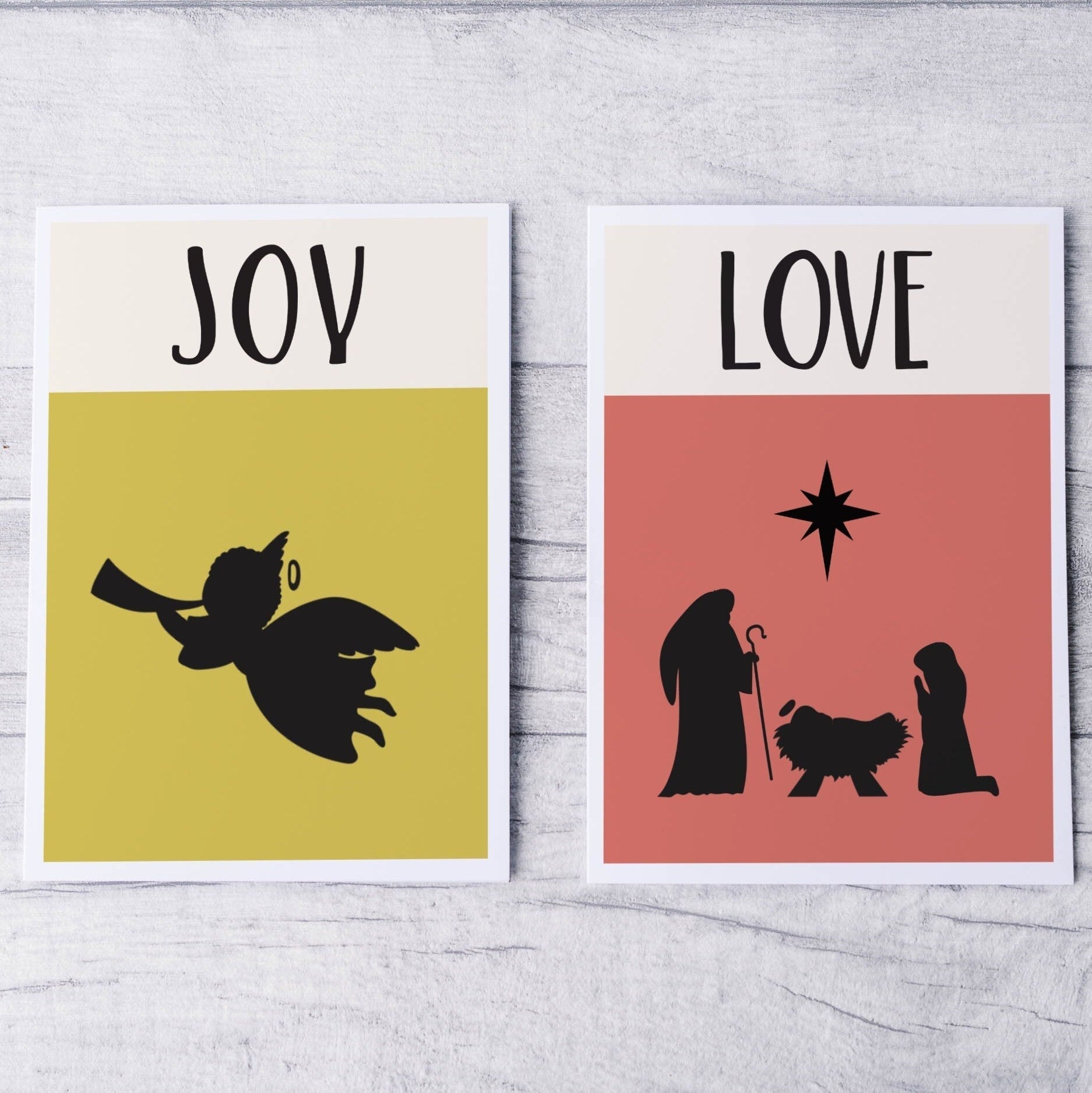 Nativity Christmas Card Set, Pack of 5 A6 Cards - Dolly and Fred Designs