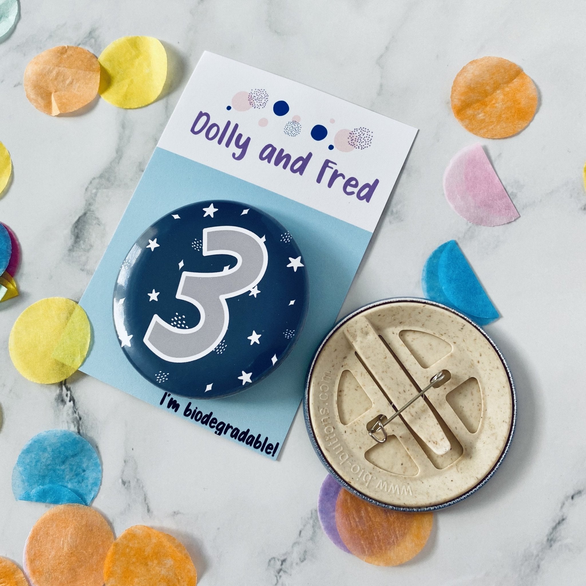 Navy Blue Number Badge - Dolly and Fred Designs