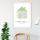 New Home Custom Map Print - Dolly and Fred Designs